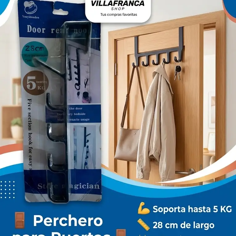 Perchero Puerta Plastico — imagen 2